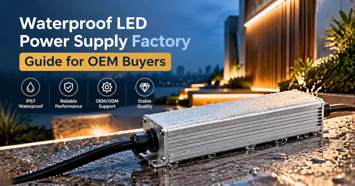 How to Evaluate a Waterproof LED Power Supply Factory Before OEM Mass Production - Blog article cover image